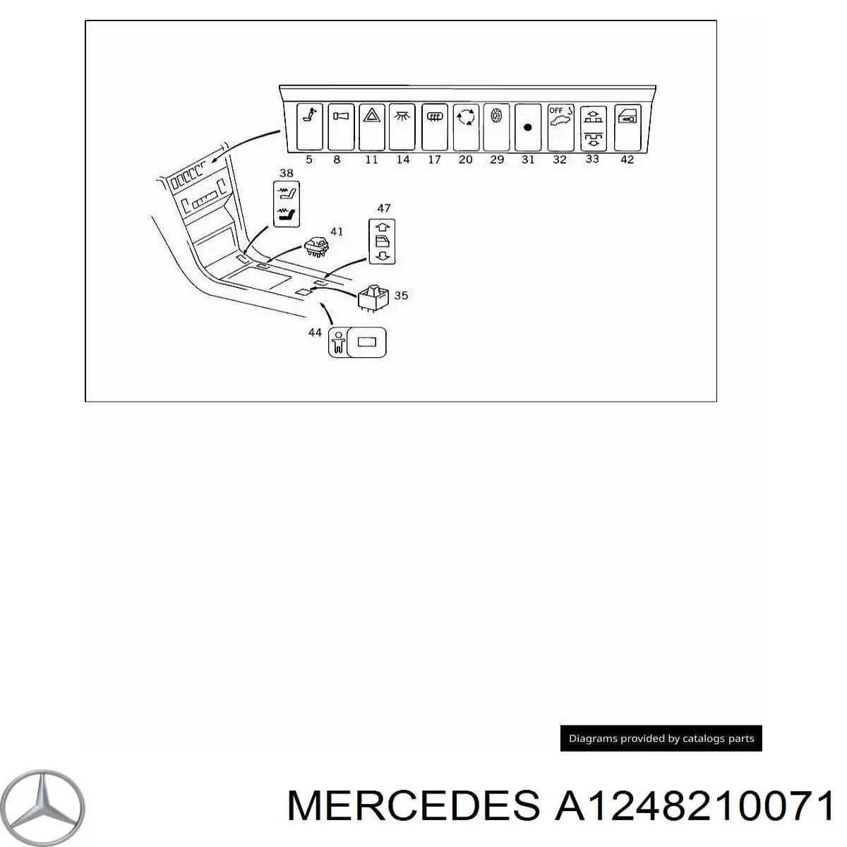  Mercedes A1248210071 preço, a partir de 73,24 USD