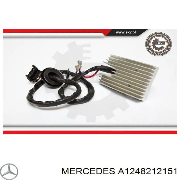 Resistor (resistência) de ventilador de forno (de aquecedor de salão) Mercedes A1248212151 preço, a partir de 58,36 USD
