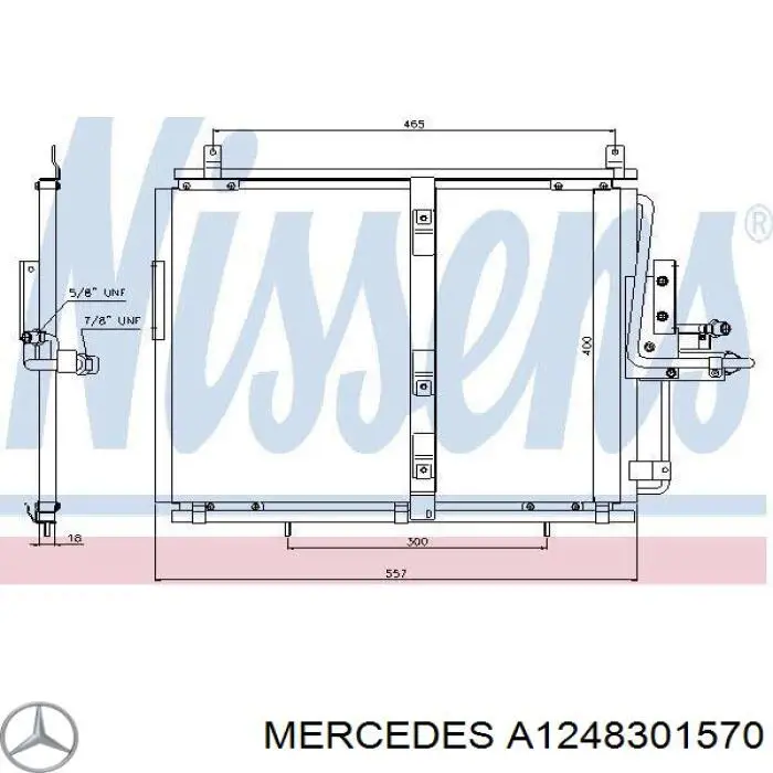 Radiador de aparelho de ar condicionado Mercedes A1248301570 preço, a partir de 125,18 USD