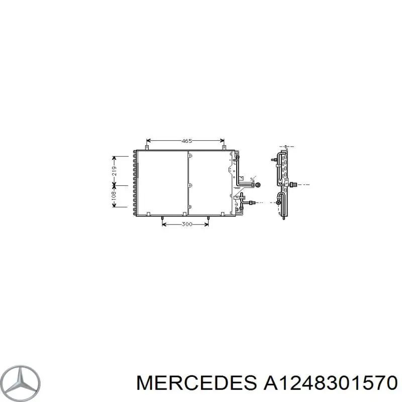 A1248301570 Mercedes Radiador de aparelho de ar condicionado