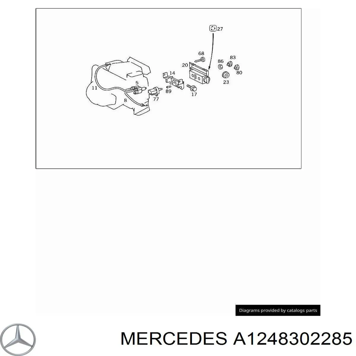 A1248302285 Mercedes Unidade de controlo dos modos de aquecimento/condicionamento
