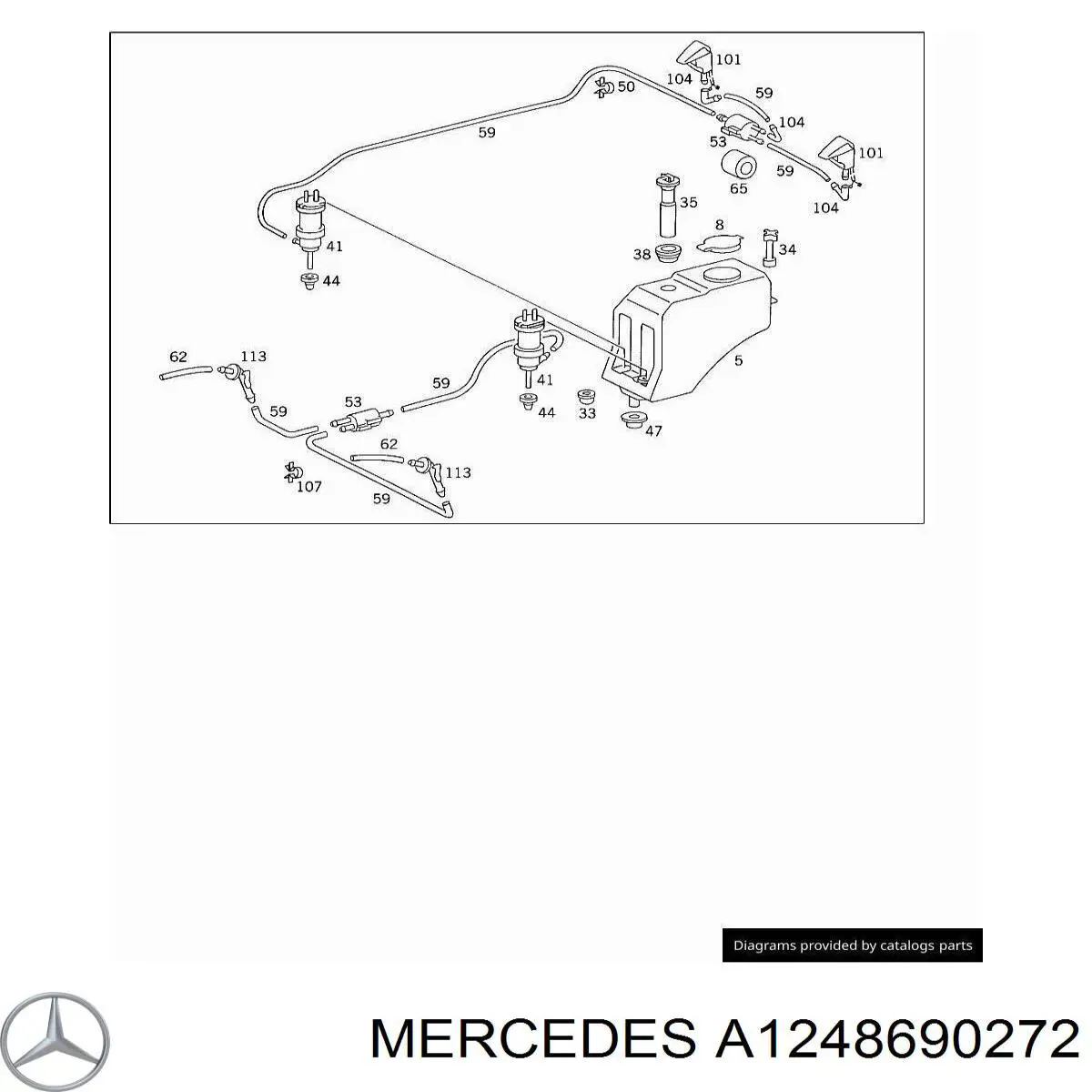 Compre 1248690272 Mercedes Tampa de tanque de fluido para lavador