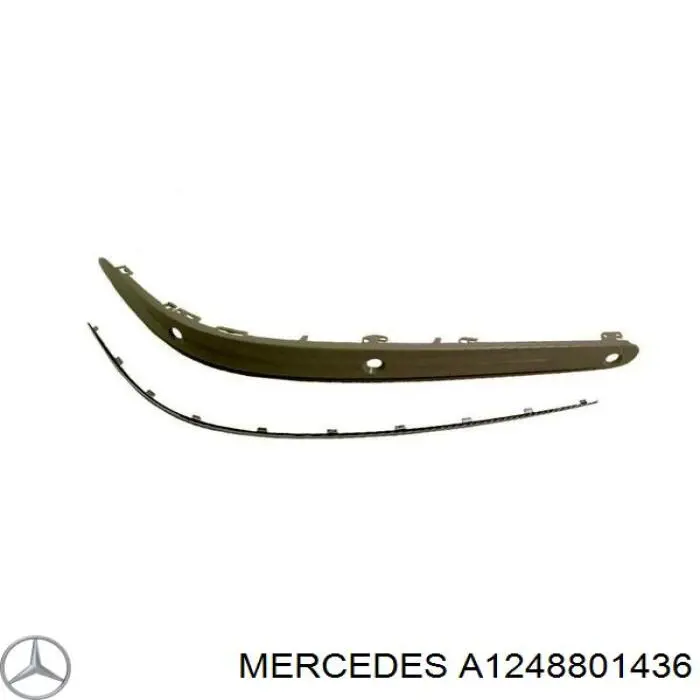 Compre A1248801436 Mercedes Placa sobreposta direita do pára-choque dianteiro