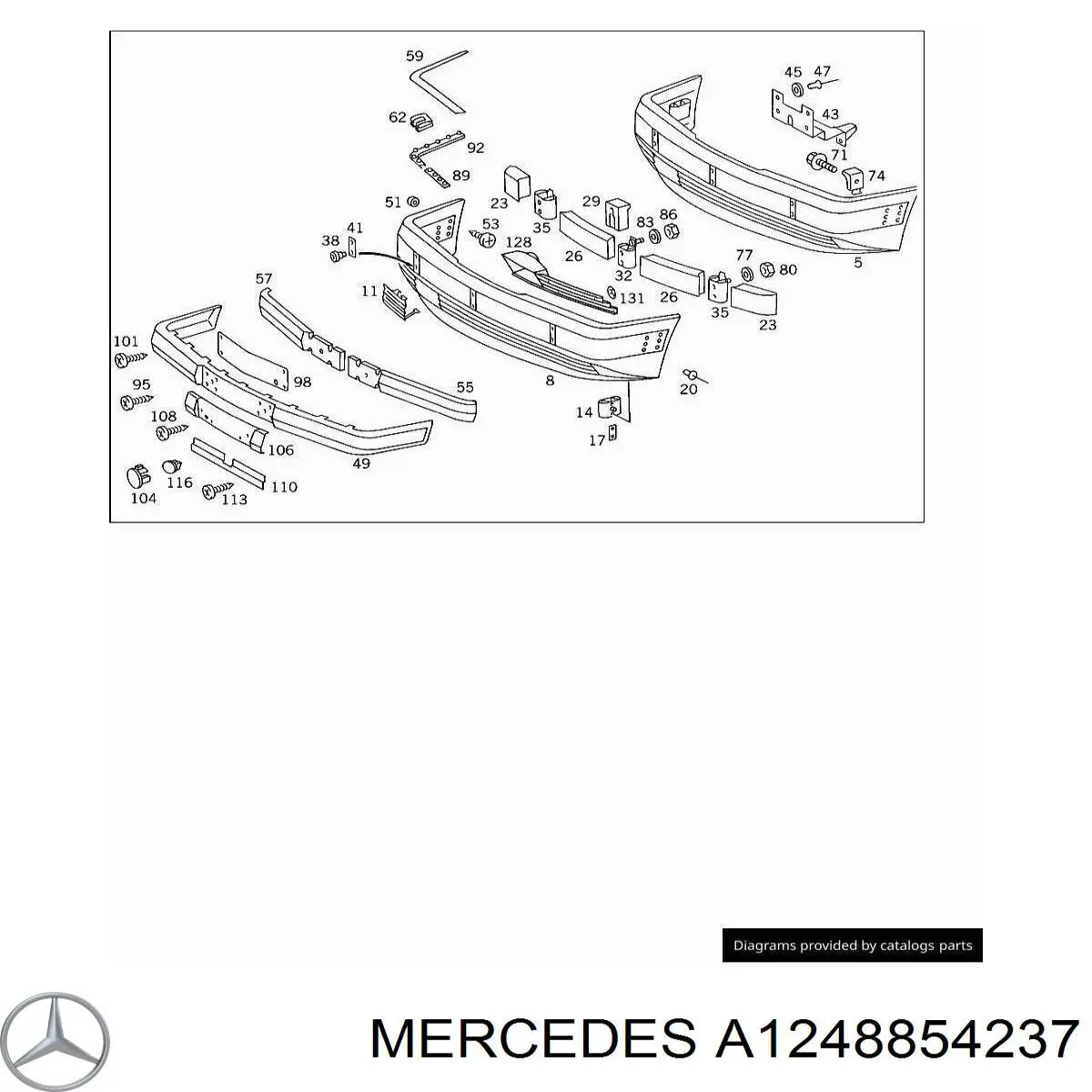 Absorvedor (enchido) do pára-choque dianteiro Mercedes A1248854237 preço, a partir de 82,51 USD