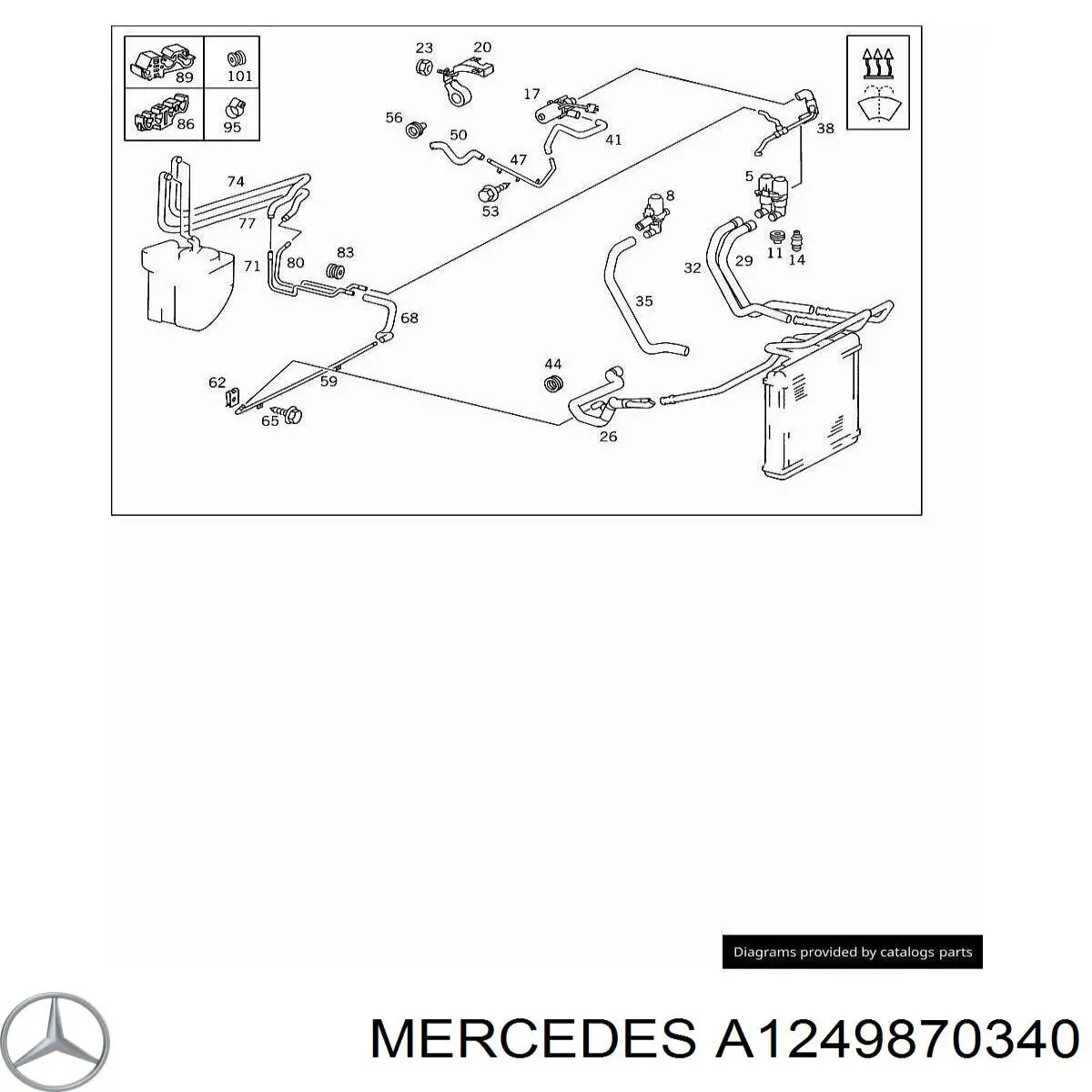  Mercedes A1249870340 preço, a partir de 7,28 USD