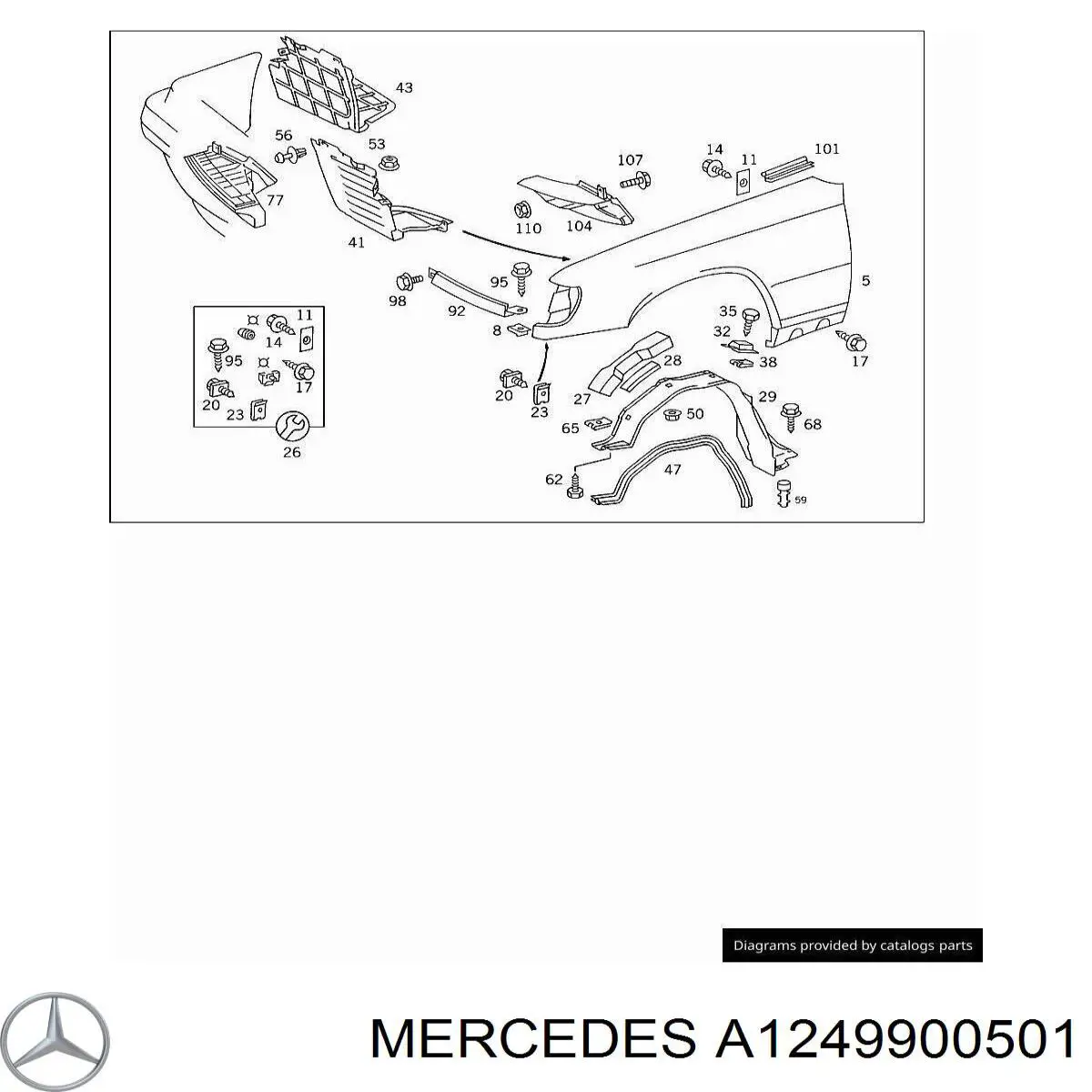  Mercedes A1249900501 preço, a partir de  