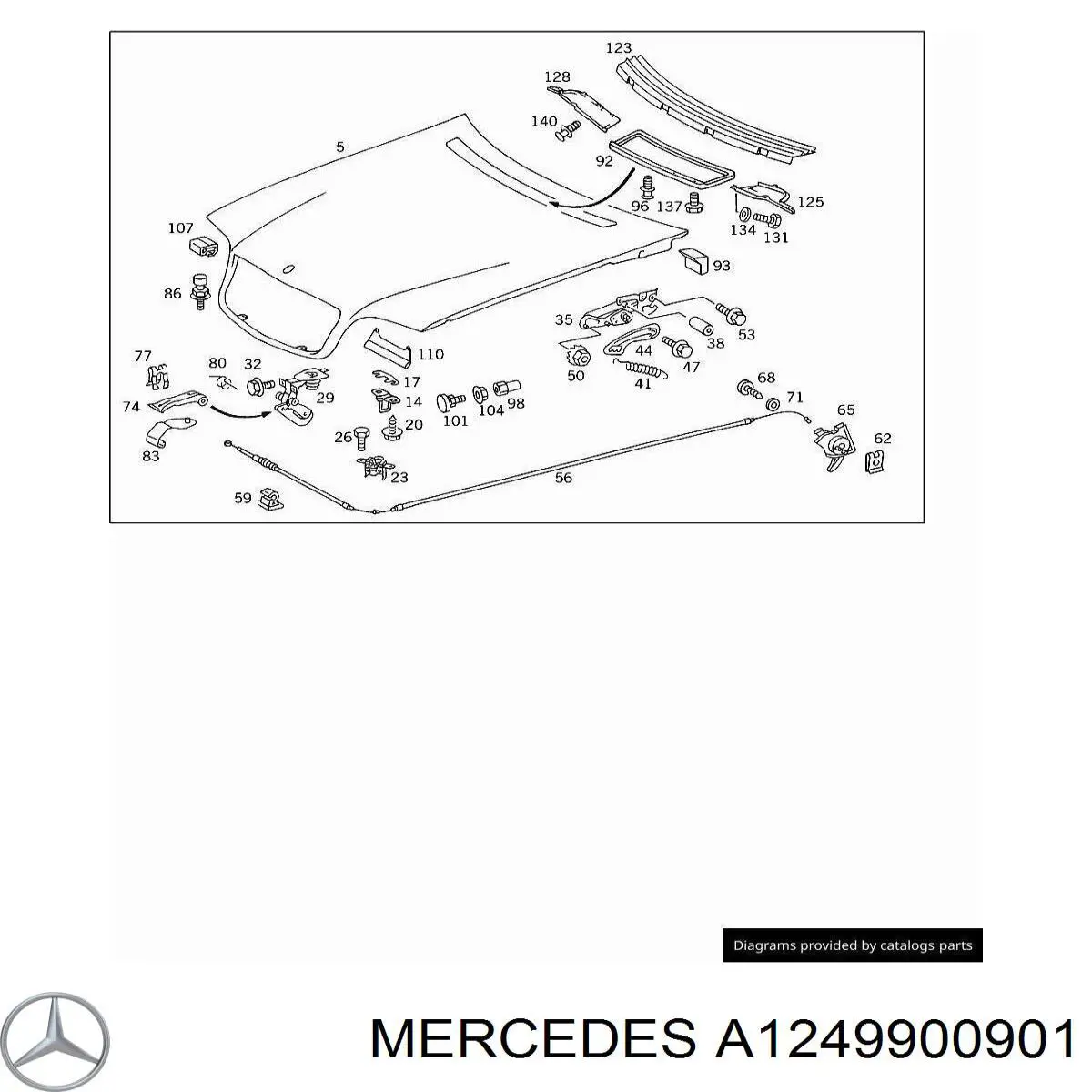  Mercedes A1249900901 preço, a partir de 16,74 USD