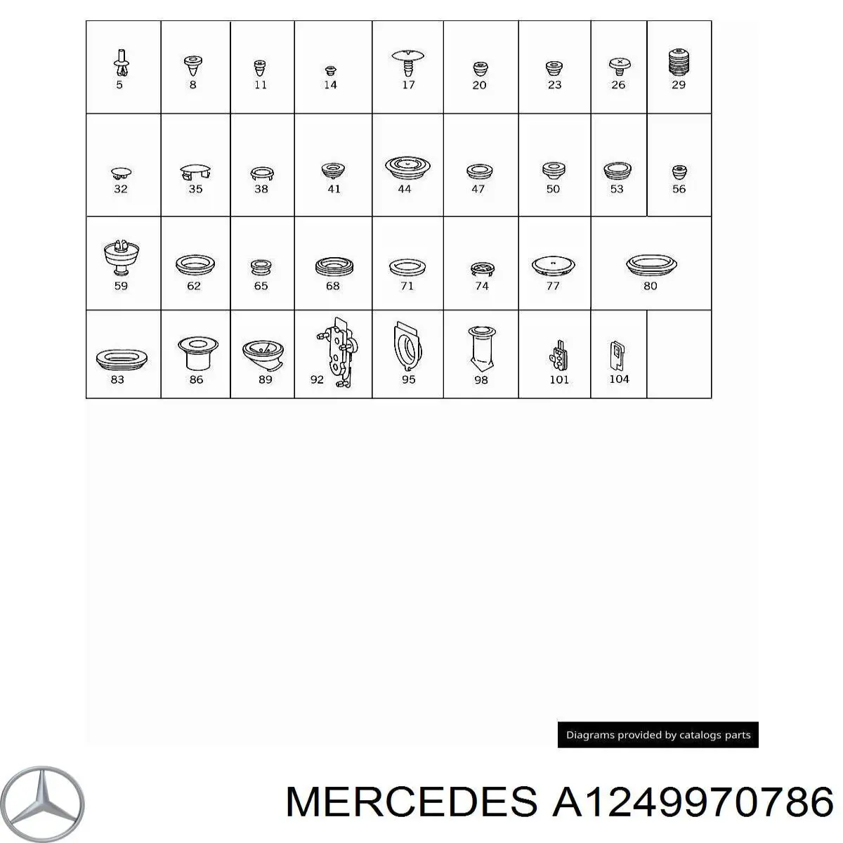  Mercedes A1249970786 preço, a partir de  USD