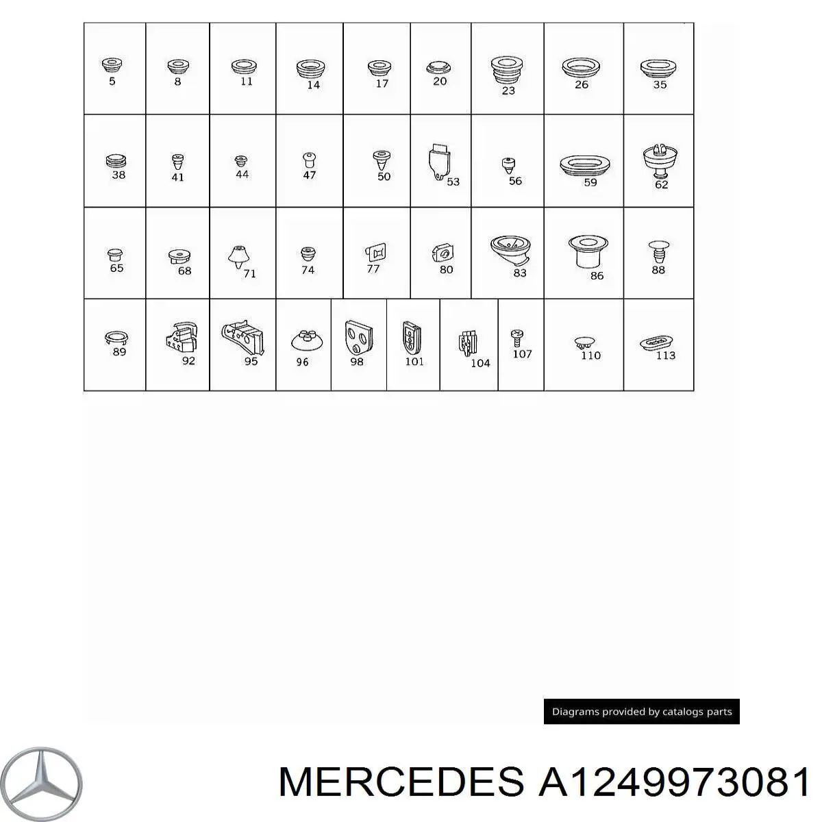  Mercedes A1249973081 preço, a partir de 17,54 USD