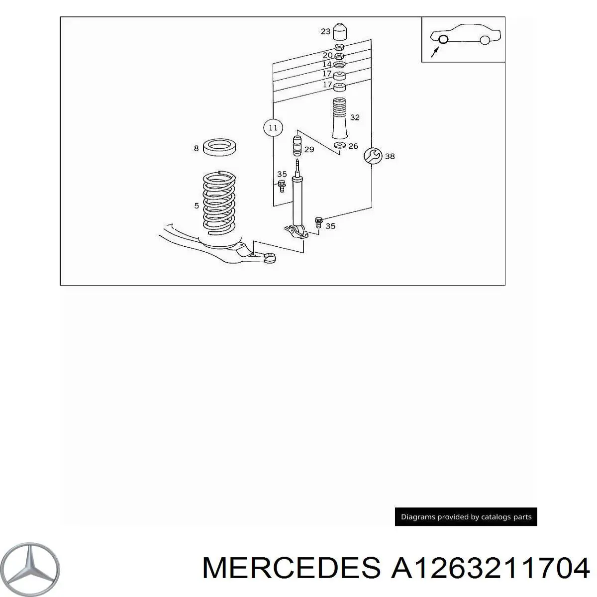 Compre A1263211704 Mercedes Mola dianteira