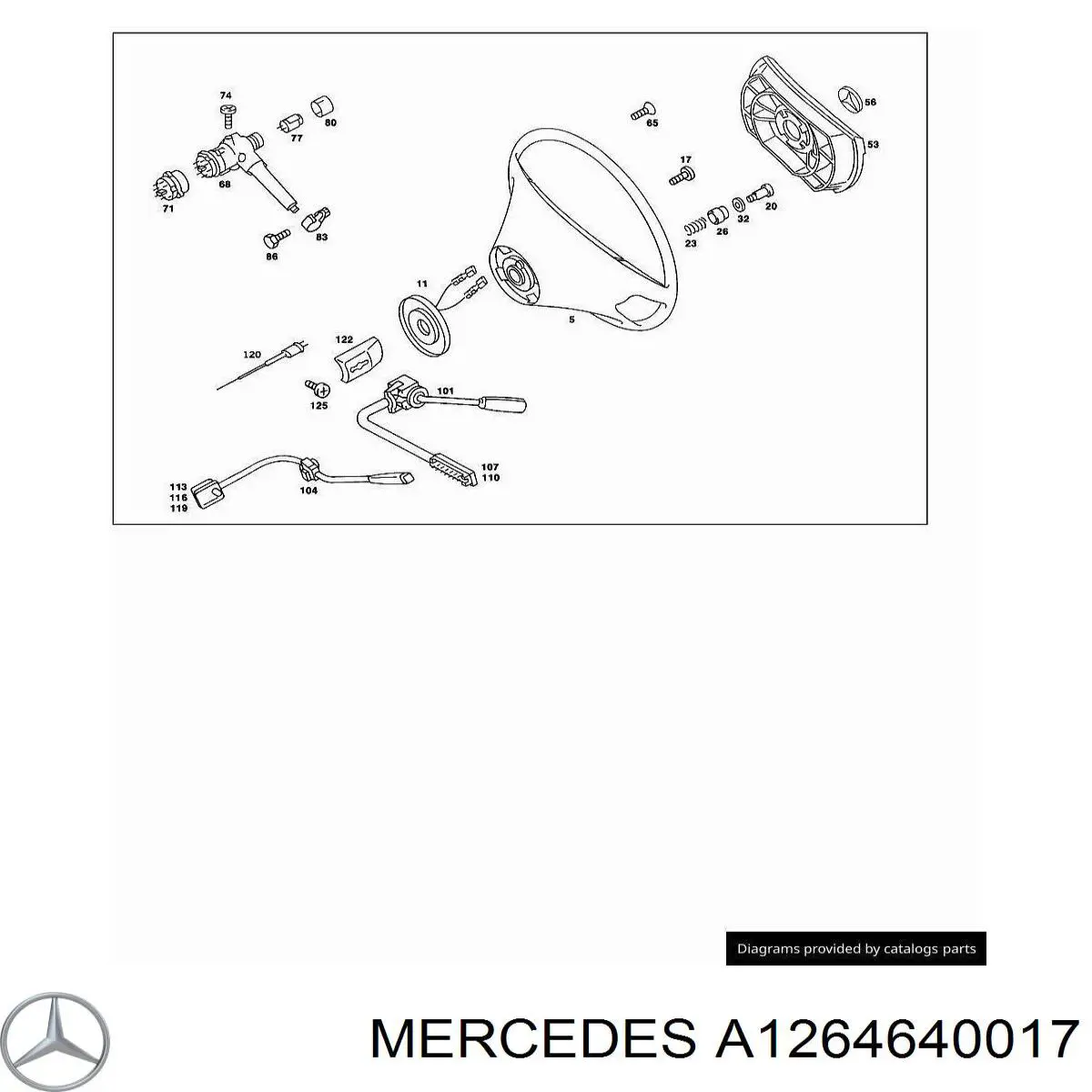 Anel AIRBAG de contato, cabo plano do volante Mercedes 1264640017 preço, a partir de 124,29 USD