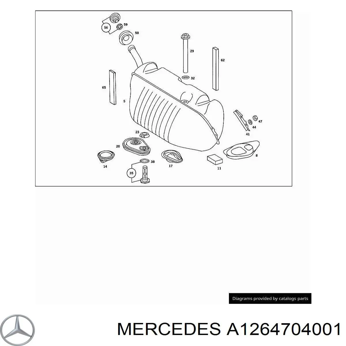 Tanque de combustível Mercedes A1264704001 preço, a partir de 2702,43 USD