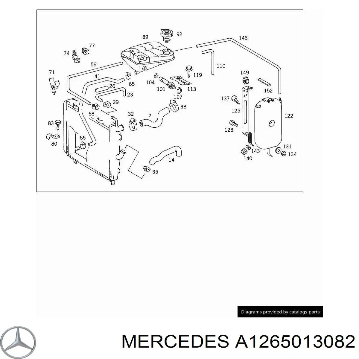  Mercedes A1265013082 preço, a partir de 85,42 USD