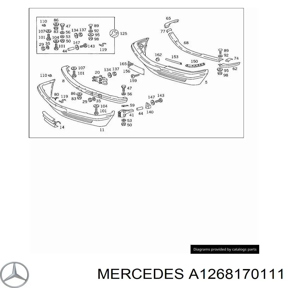  Mercedes A1268170111 preço, a partir de 399,27 USD