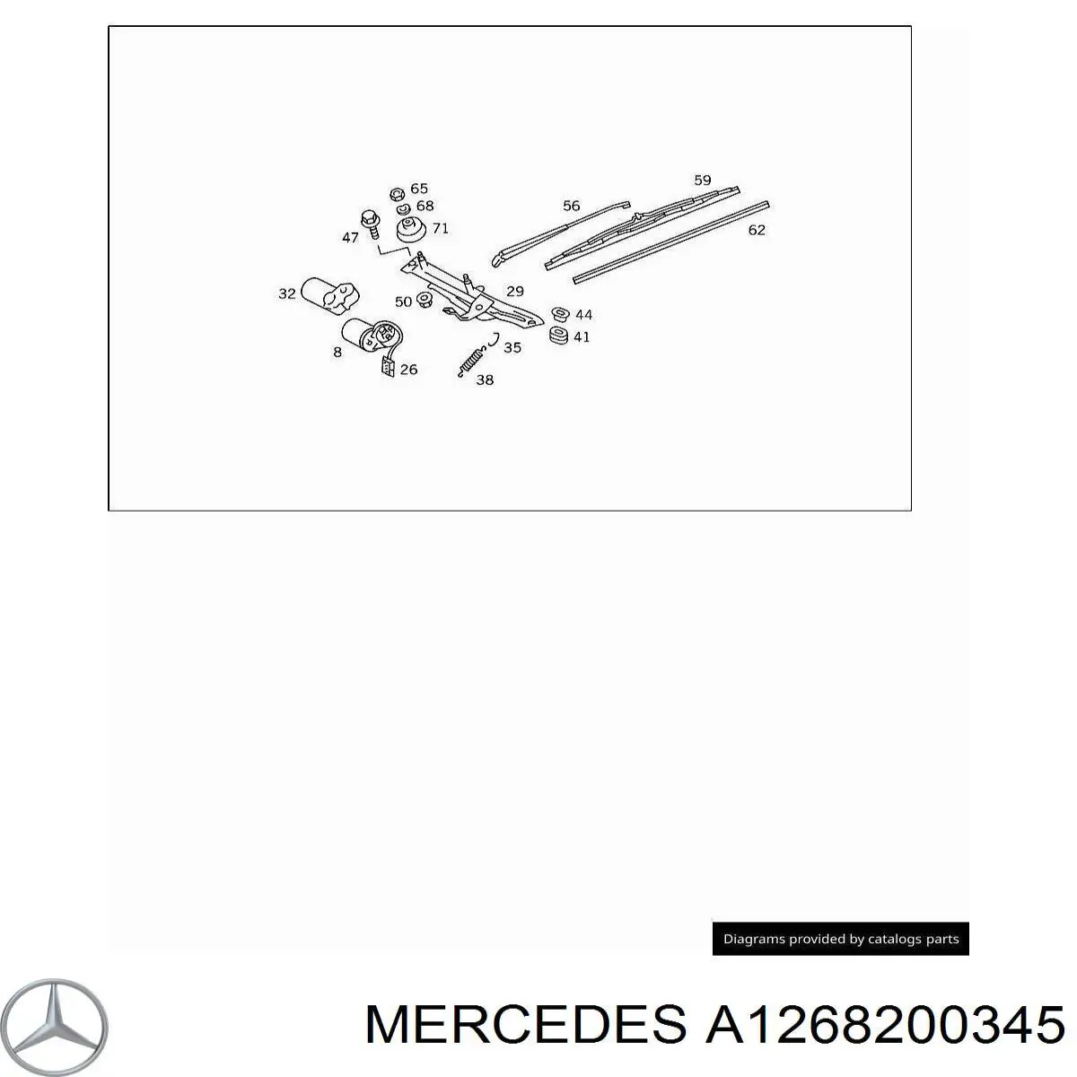 Compre A1268200345 Mercedes Limpa-pára-brisas do pára-brisas de condutor