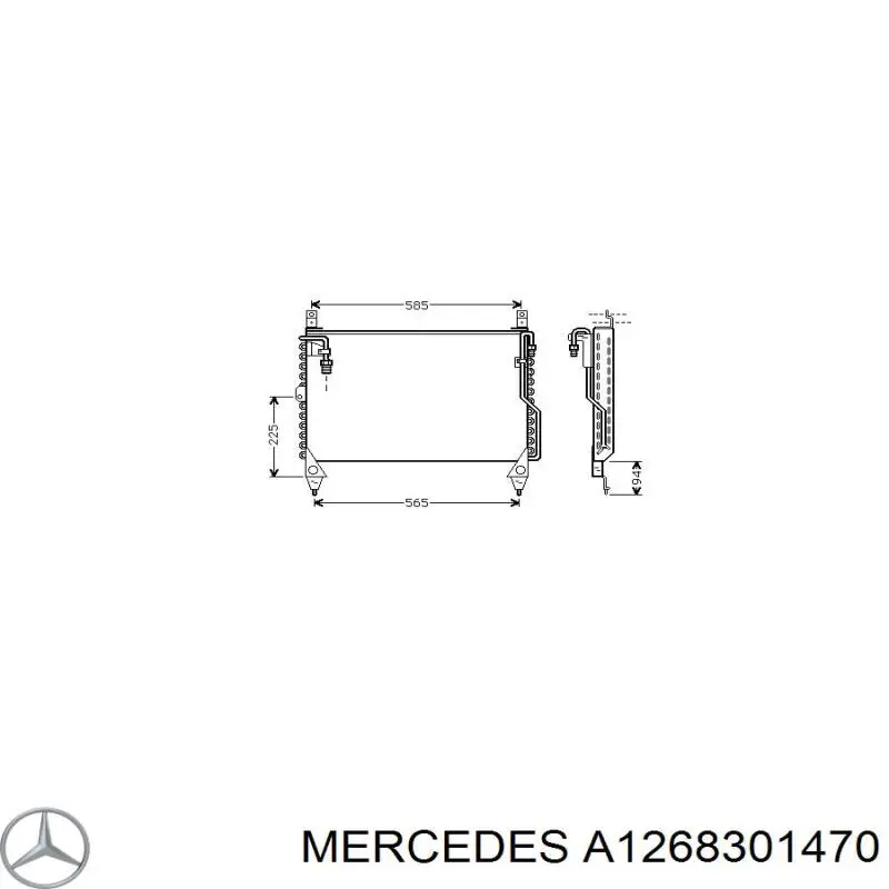 Compre A1268301470 Mercedes Radiador de aparelho de ar condicionado