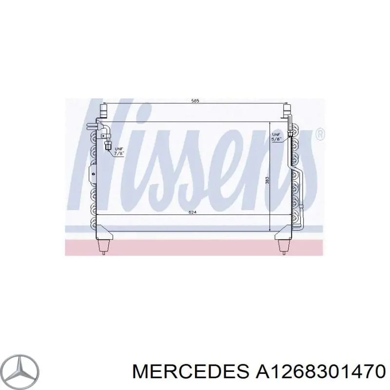 Radiador de aparelho de ar condicionado A1268301470 Mercedes