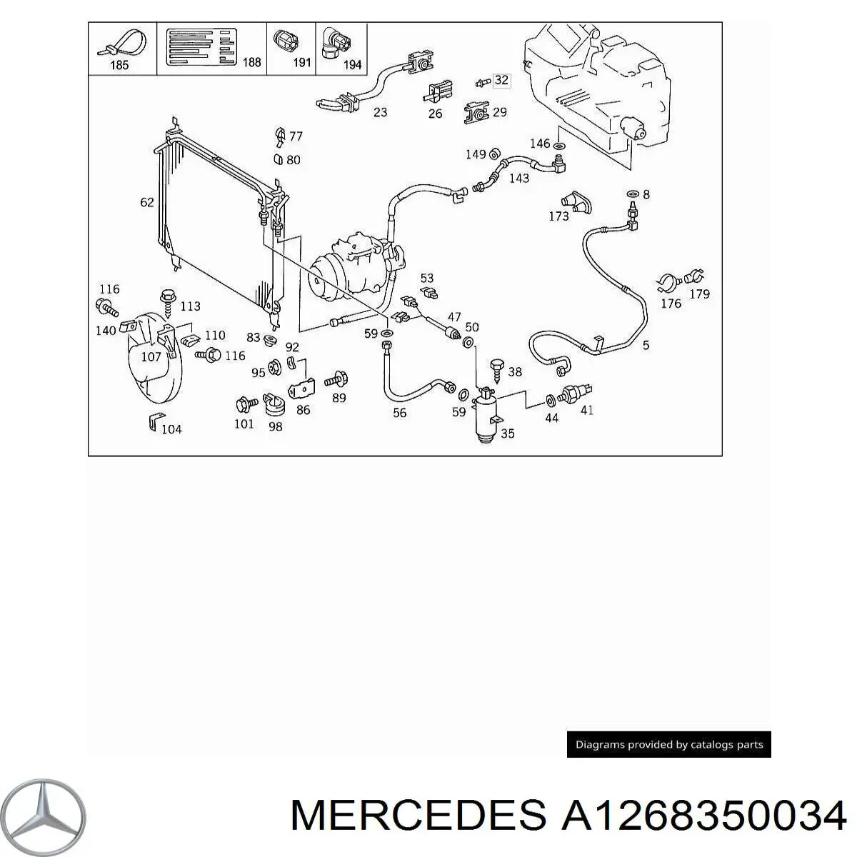  Mercedes A1268350034 preço, a partir de 15,87 USD