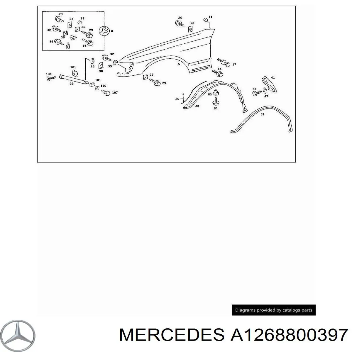  Mercedes A1268800397 preço, a partir de  
