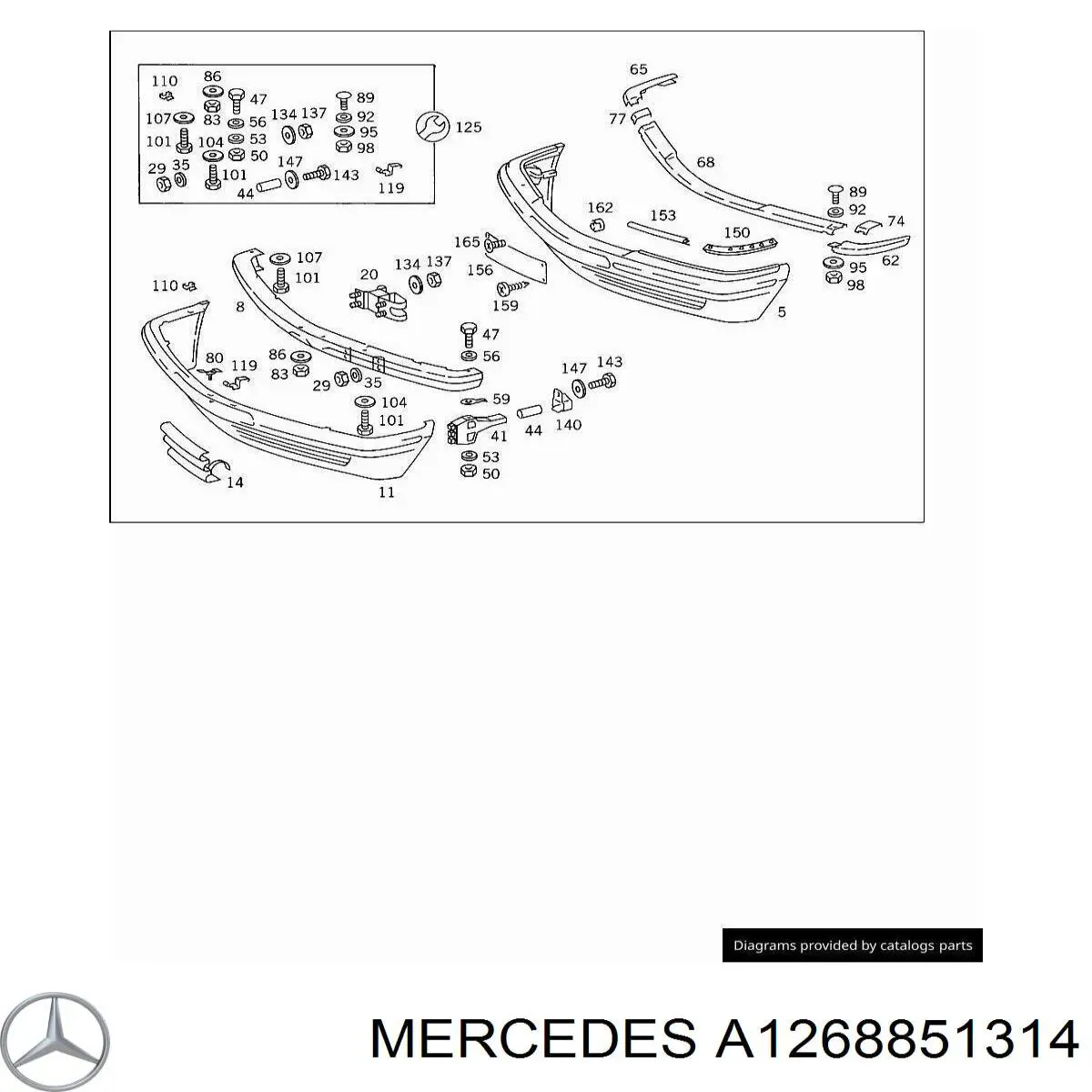  Mercedes A1268851314 preço, a partir de 217,93 USD