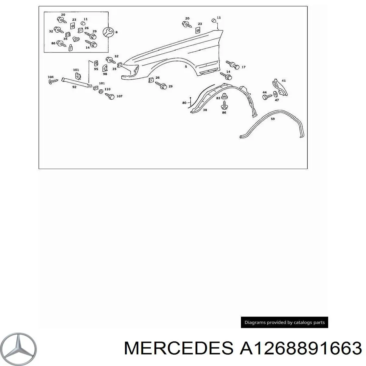  Mercedes A1268891663 preço, a partir de 31,57 USD