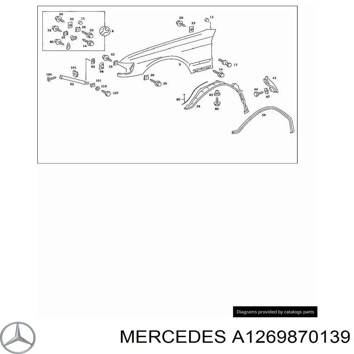 Mercedes A1269870139 preço, a partir de 15,96 USD