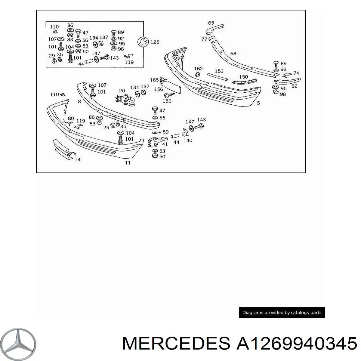  Mercedes A1269940345 preço, a partir de 15,81 USD