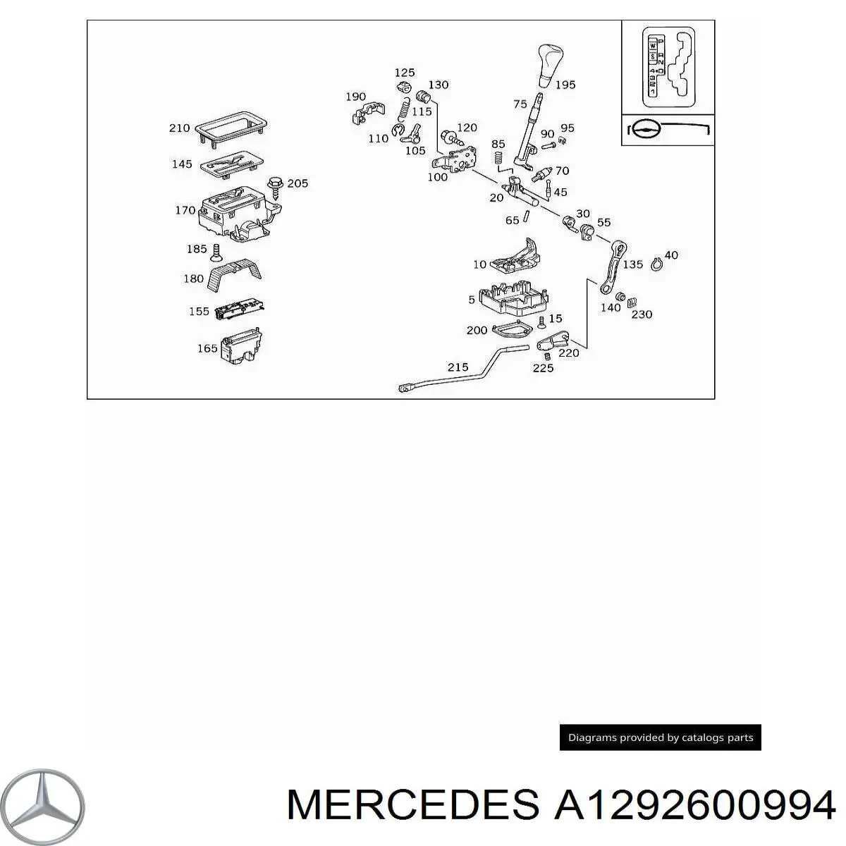 A1292600994 Mercedes Mecanismo de mudança (ligação)