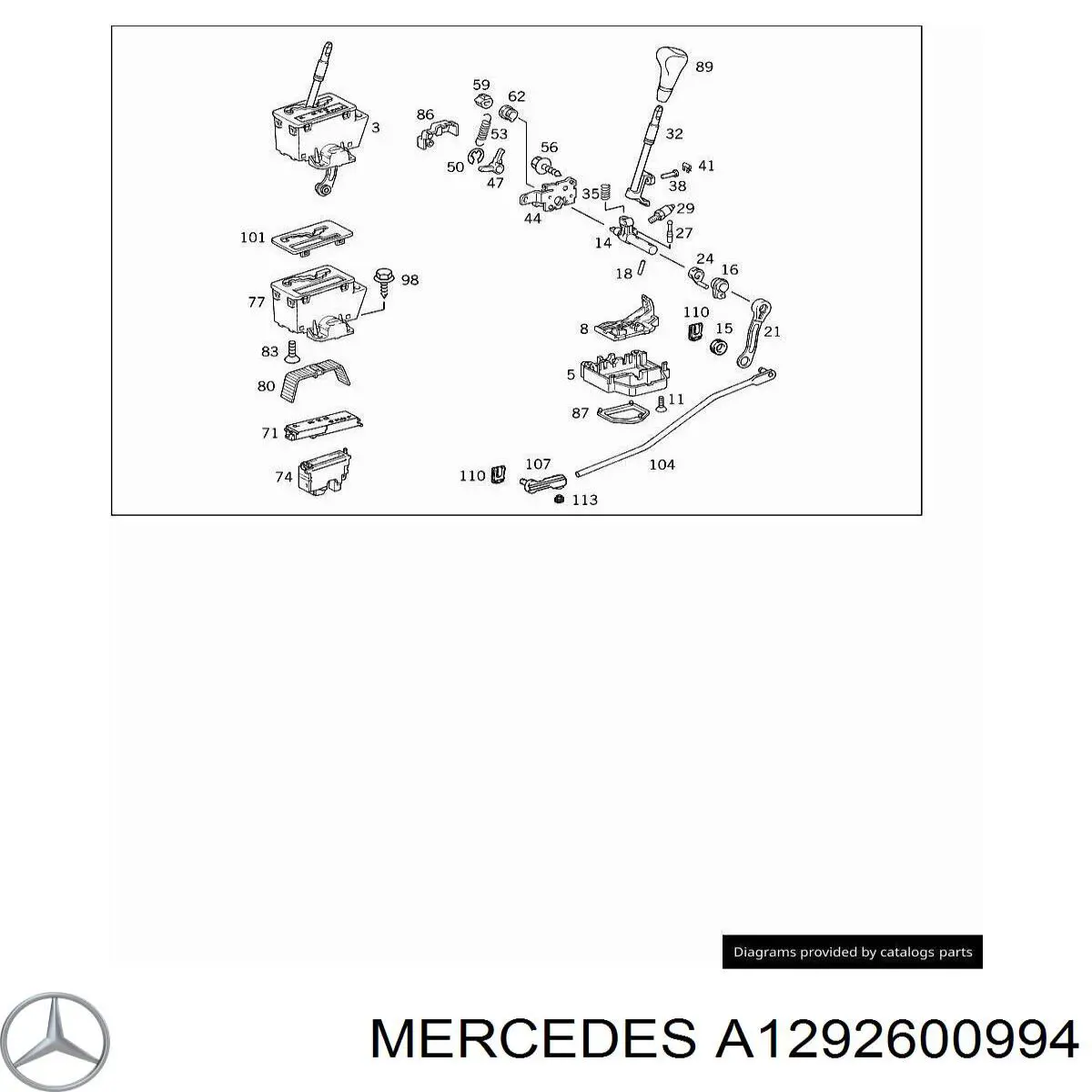 Mecanismo de mudança (ligação) Mercedes A1292600994 preço, a partir de 56,56 USD