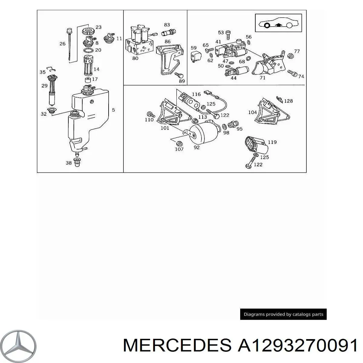  Mercedes A1293270091 preço, a partir de 22,52 USD