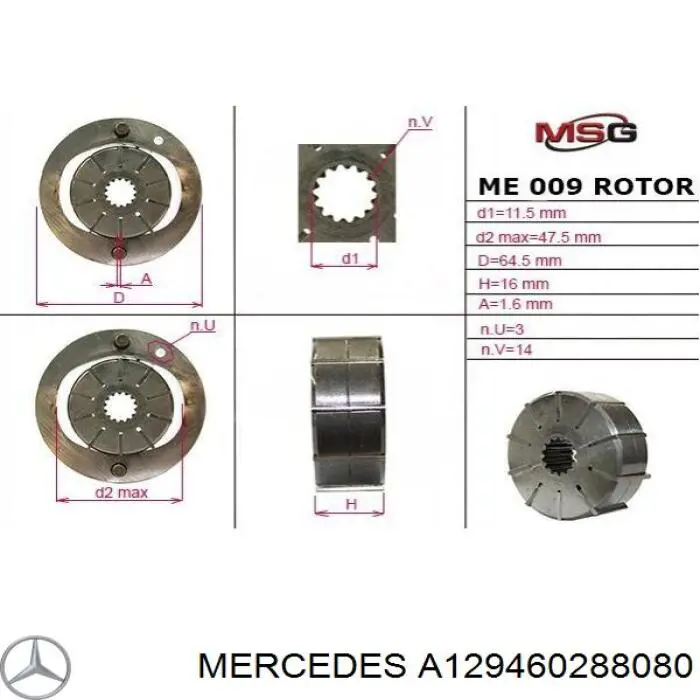 Bomba da Direção hidrâulica assistida Mercedes A1294602880 preço, a partir de 382,81 USD