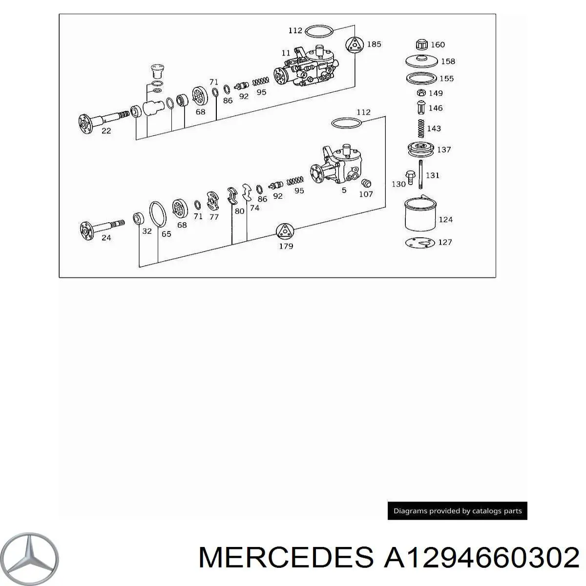 Tanque de bomba da Direção hidrâulica assistida Mercedes A1294660202 preço, a partir de 51,56 USD