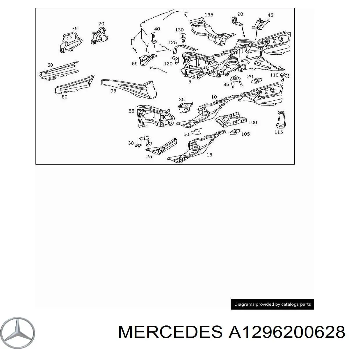 1246200428 Mercedes Copo de suporte da mola dianteira
