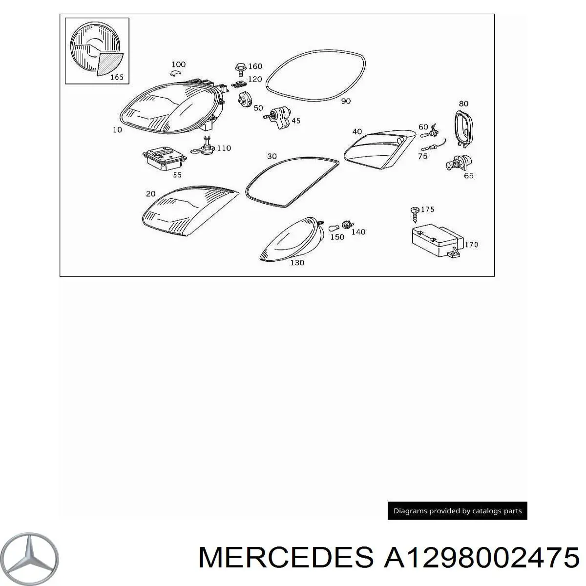  Mercedes A1298002475 preço, a partir de 74,25 USD