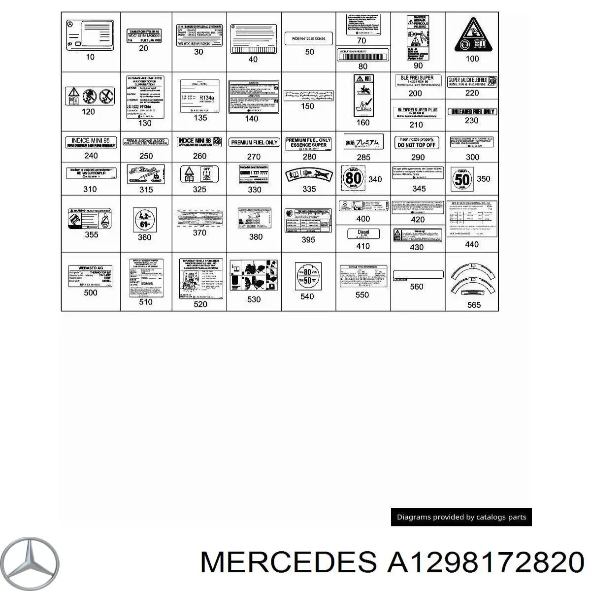  Mercedes A1298172820 preço, a partir de 8,87 USD