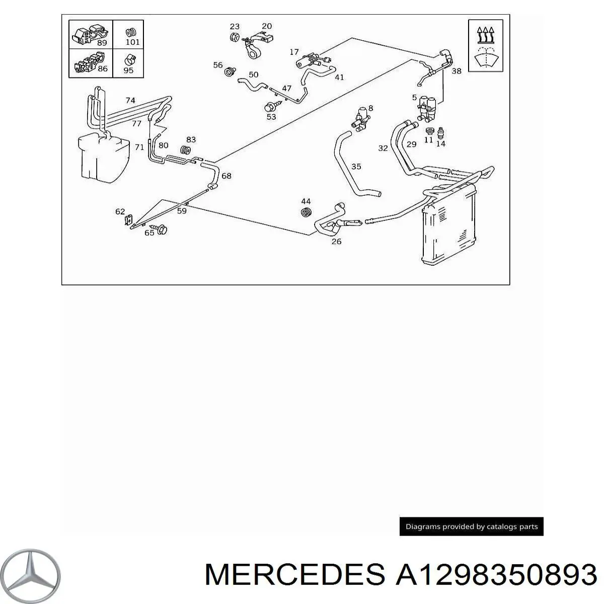  Mercedes A1298350893 preço, a partir de 58,86 USD