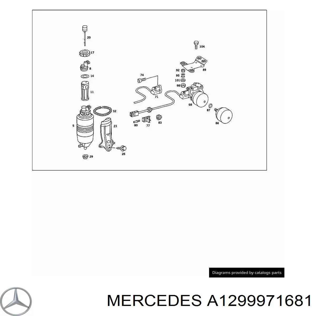  Mercedes A1299971681 preço, a partir de 16,35 USD
