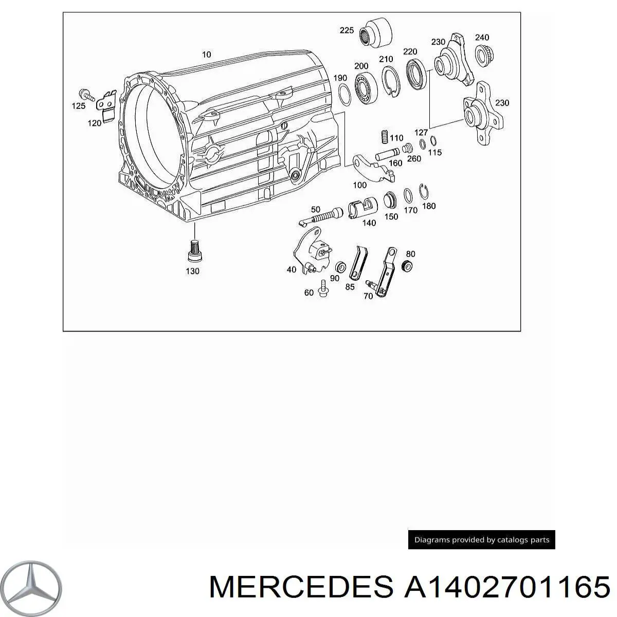 A1402701165 Mercedes Atuador (acionador) de seleção de velocidades