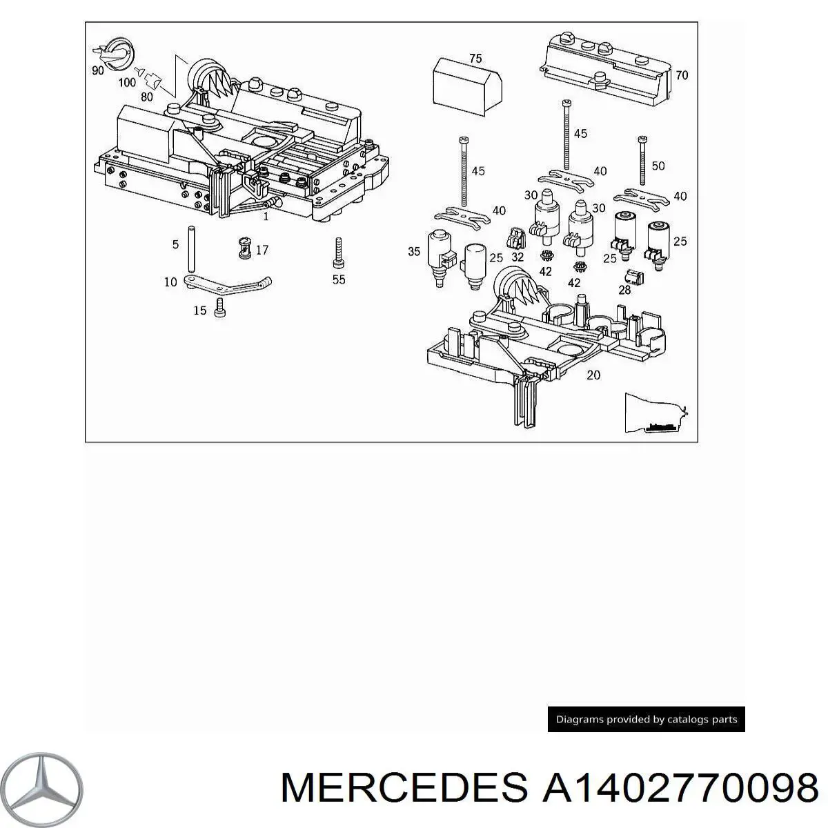 A2032700089 Mercedes Solenoide da Caixa Automática de Mudança