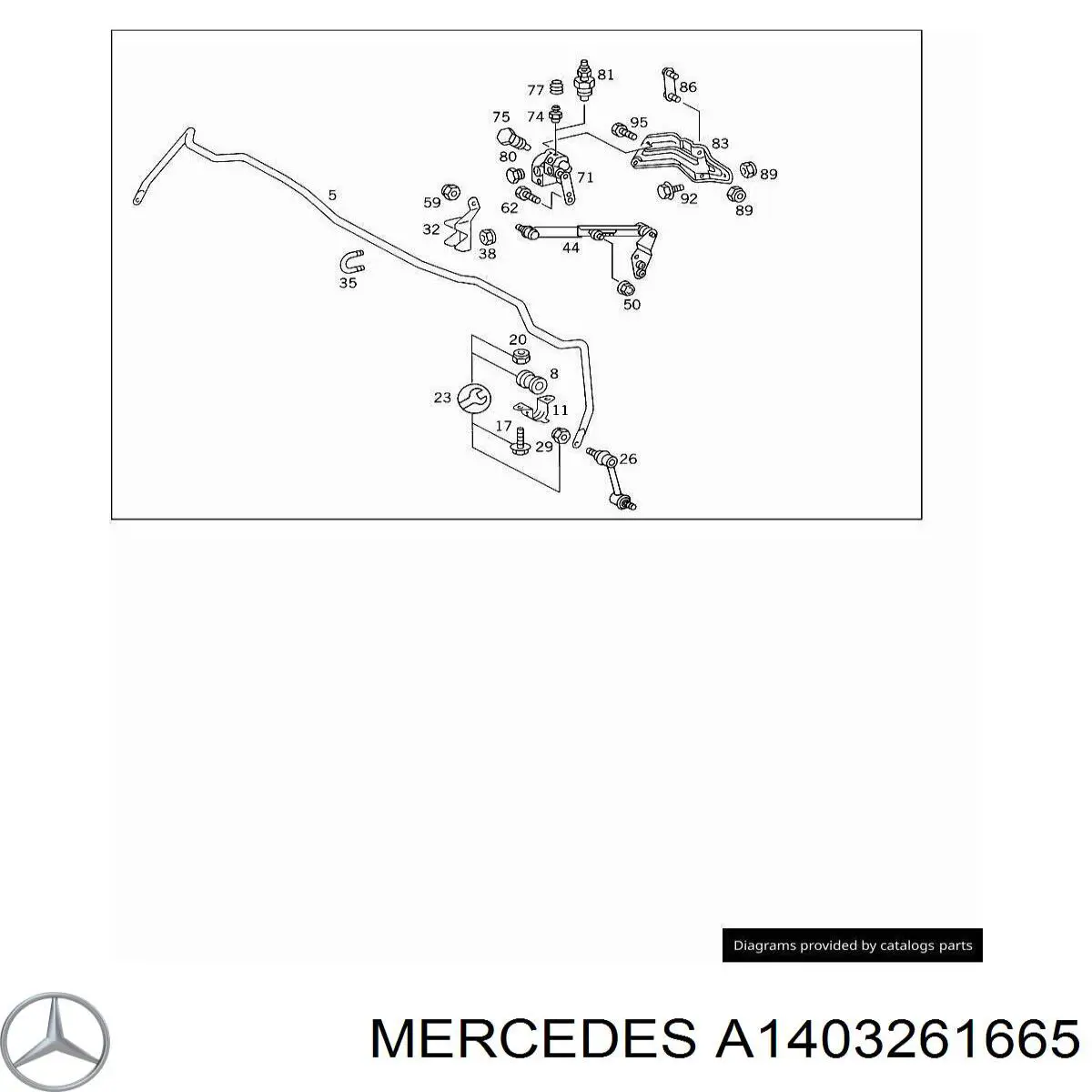 Estabilizador traseiro para Mercedes S  W140