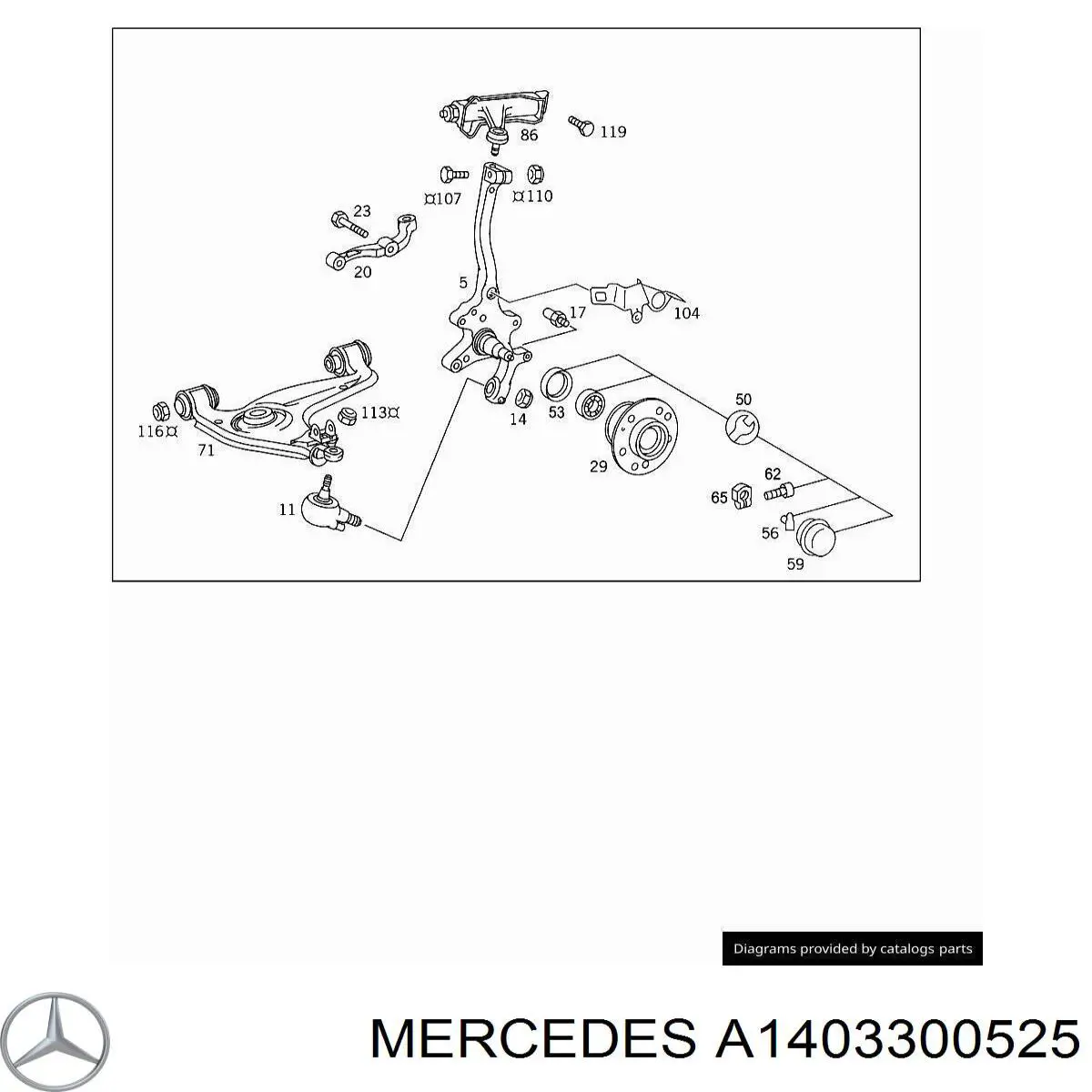 A1403300525 Mercedes Cubo dianteiro
