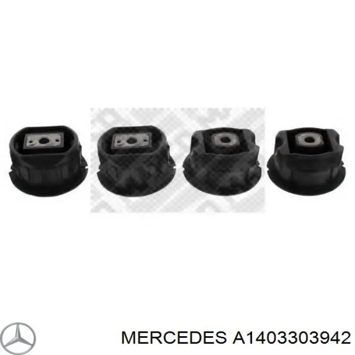 A1403303942 Mercedes Bloco silencioso (coxim) de viga dianteira (de plataforma veicular)