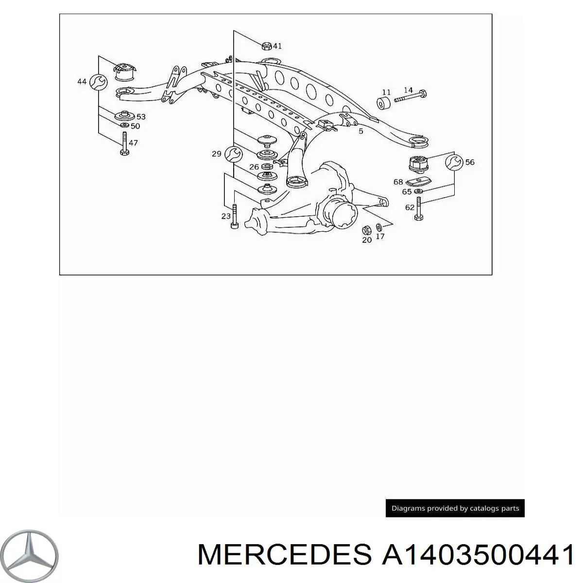 A1403500441 Mercedes Viga de suspensão traseira (plataforma veicular)