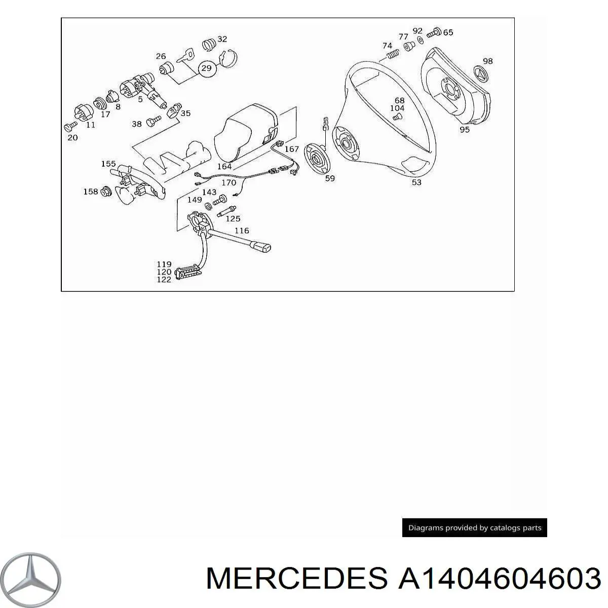 Volante Mercedes A1404604603 preço, a partir de  
