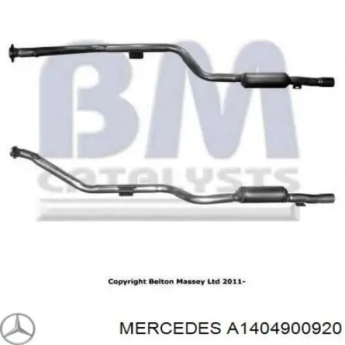 Tubo de admissão (calças) dianteiro esquerdo do silenciador Mercedes A1404900920 preço, a partir de 3521,40 USD