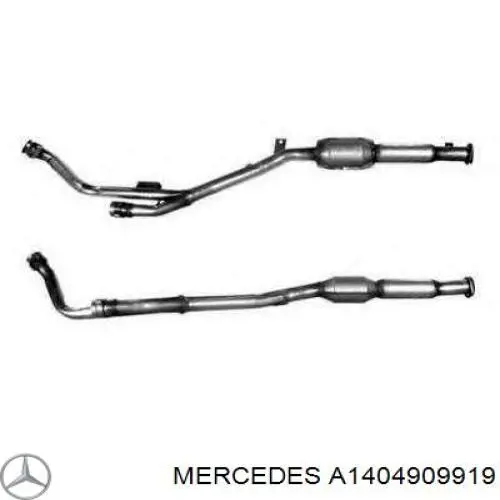 Tubo de admissão (calças) dianteiro direito do silenciador Mercedes A1404909919 preço, a partir de 3571,81 USD
