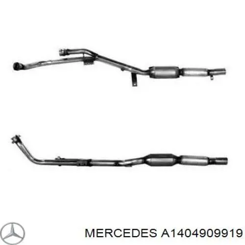 Compre A1404909919 Mercedes Tubo de admissão (calças) dianteiro direito do silenciador