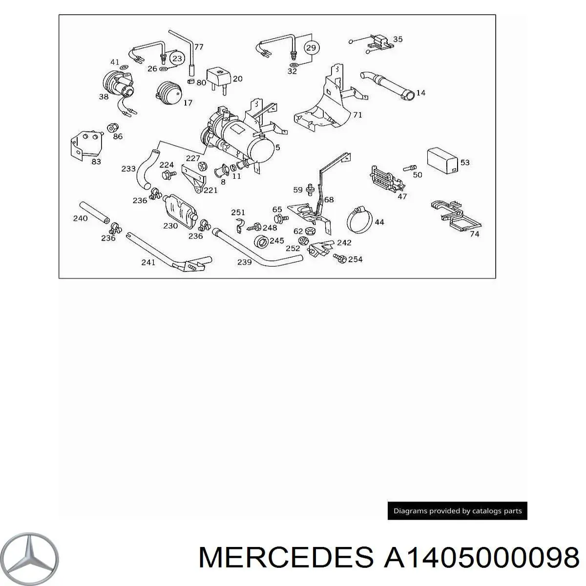 A1405000098 Mercedes Calorífero autônomo