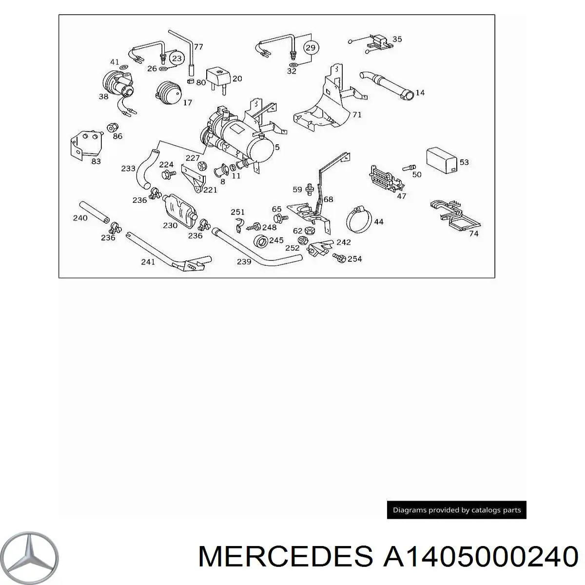 Válvula de forno (de aquecedor) Mercedes A1405000240 preço, a partir de  