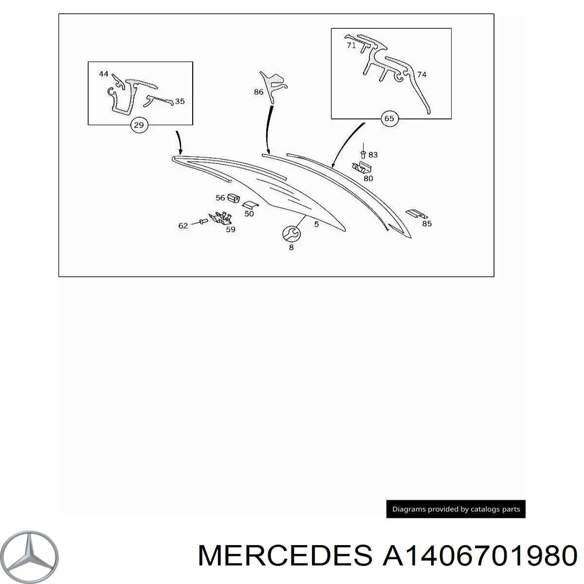 Vidro traseiro Mercedes S  C140